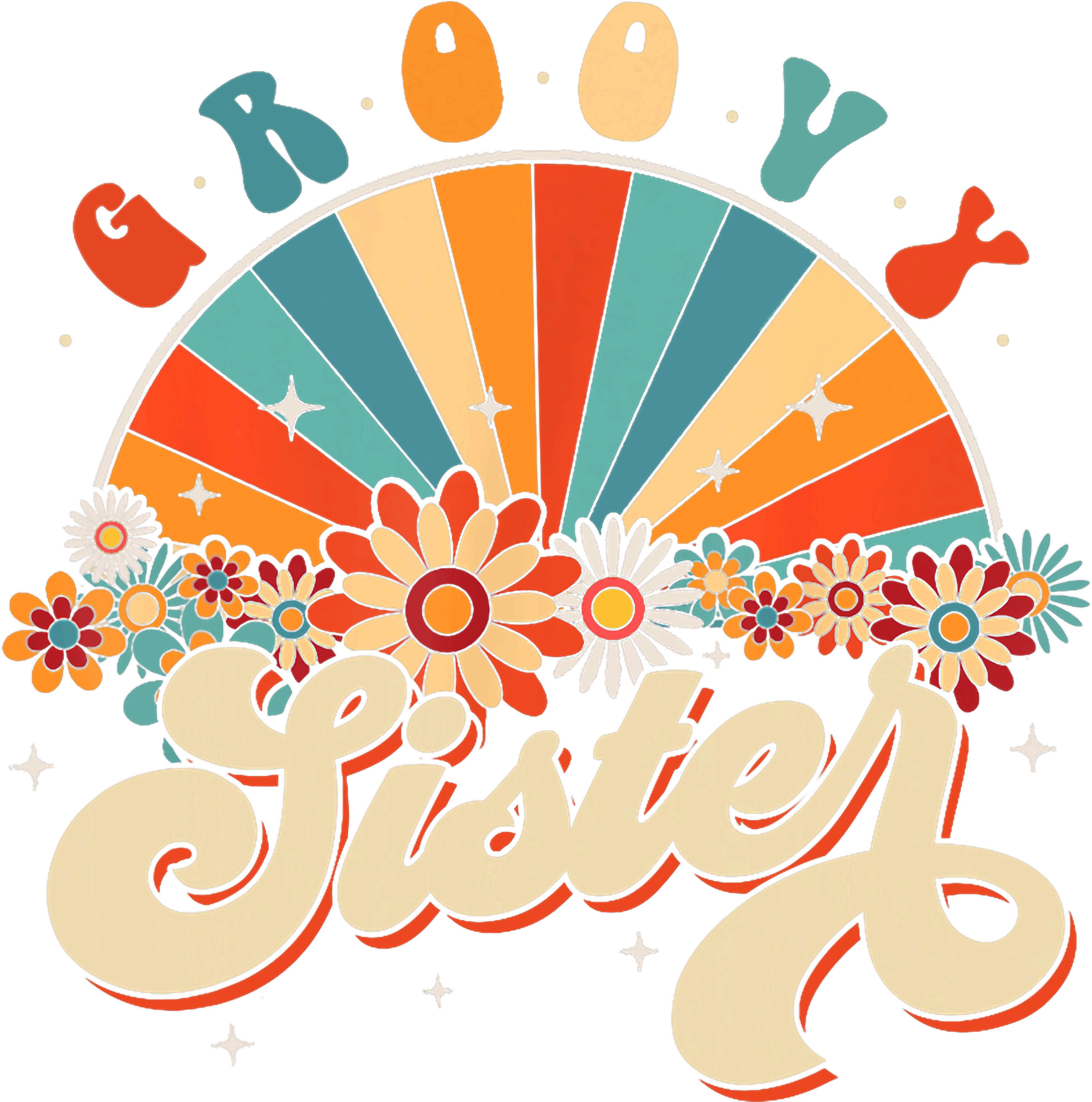 Groovy Sister DTF Transfer